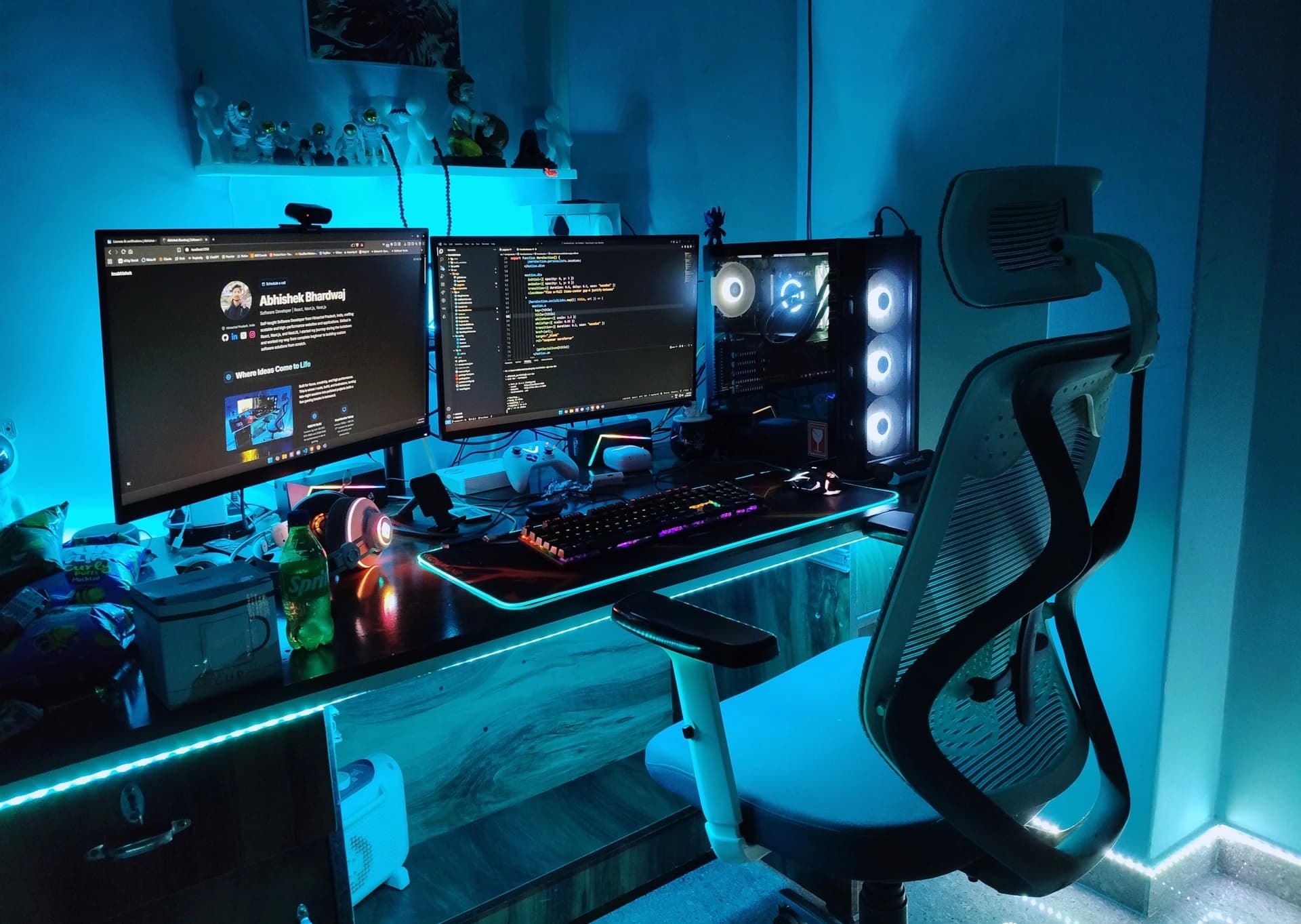 Abhishek's Development Setup - Main View